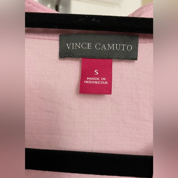 NWT Vince Camuto Ruffled Flutter Sleeve Blouse Pink Size Small - Picture 7 of 9